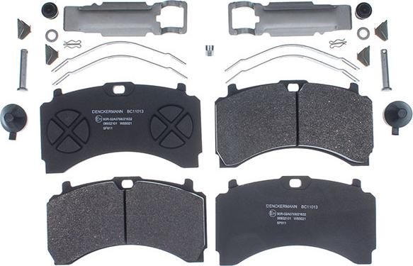 Denckermann BC11013 - Brake Pad Set, disc brake autospares.lv