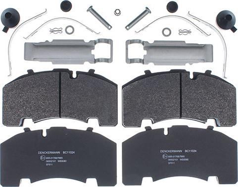 Denckermann BC11024 - Brake Pad Set, disc brake autospares.lv
