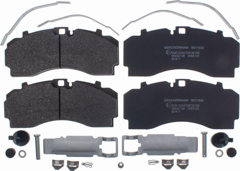 Denckermann BC11025 - Brake Pad Set, disc brake autospares.lv