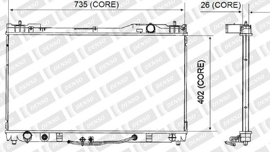 Denso 221-0504 - Radiator, engine cooling autospares.lv