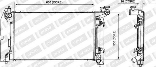 Denso 221-0514 - Radiator, engine cooling autospares.lv