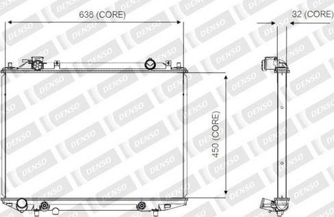 Denso A221-A340 - Radiator, engine cooling autospares.lv