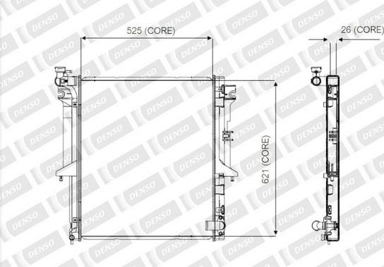 Denso A221-A347 - Radiator, engine cooling autospares.lv