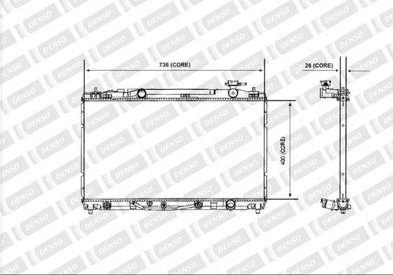 Denso A221-A360 - Radiator, engine cooling autospares.lv