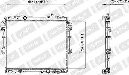 Denso A221-A309 - Radiator, engine cooling autospares.lv