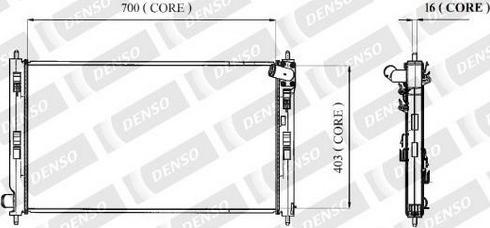 Denso A221-A312 - Radiator, engine cooling autospares.lv