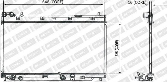 Denso A221-A381 - Radiator, engine cooling autospares.lv