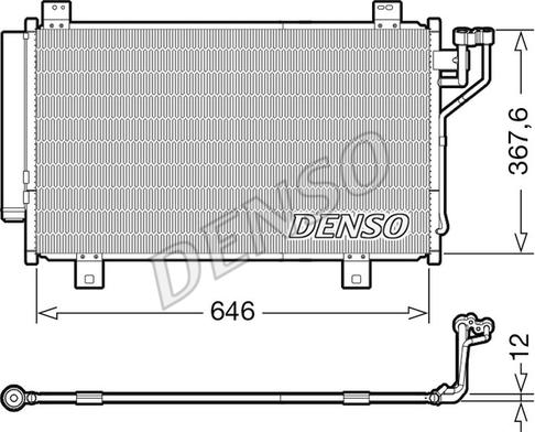 Denso DCN44012 - Condenser, air conditioning autospares.lv