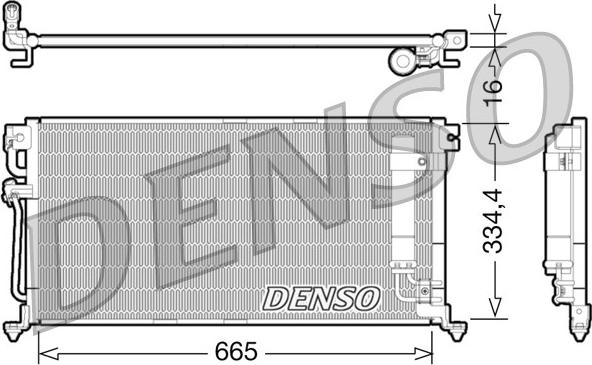 Denso DCN45003 - Condenser, air conditioning autospares.lv