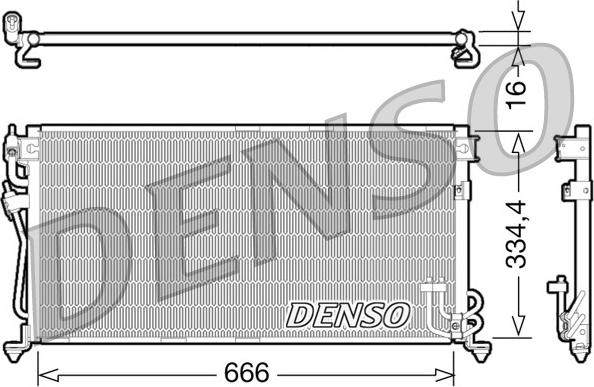 Denso DCN45002 - Condenser, air conditioning autospares.lv