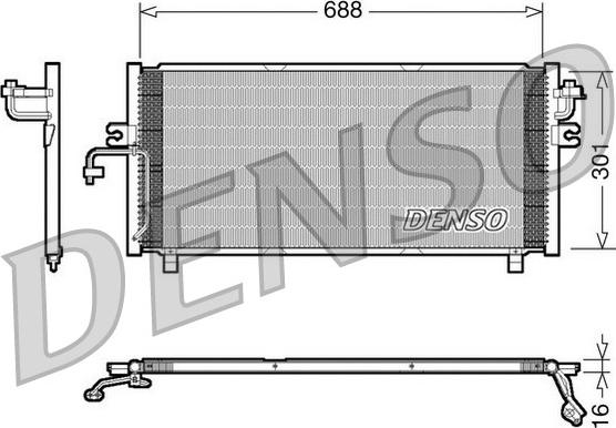 Denso DCN46004 - Condenser, air conditioning autospares.lv