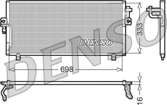 Denso DCN46010 - Condenser, air conditioning autospares.lv