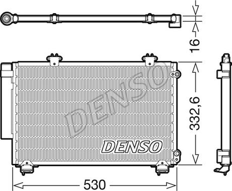 Denso DCN50060 - Condenser, air conditioning autospares.lv