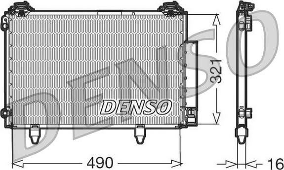 Denso DCN50002 - Condenser, air conditioning autospares.lv