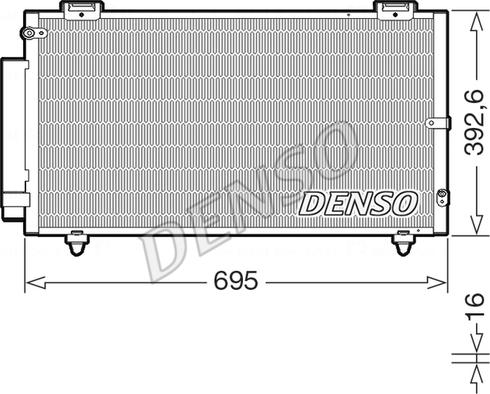 Denso DCN50130 - Condenser, air conditioning autospares.lv