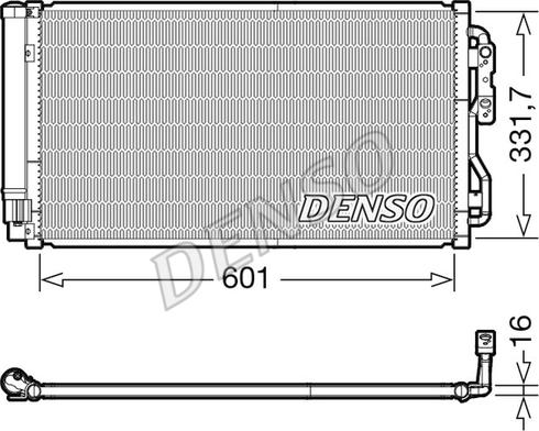 Denso DCN05033 - Condenser, air conditioning autospares.lv