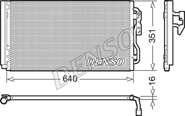 Denso DCN05023 - Condenser, air conditioning autospares.lv