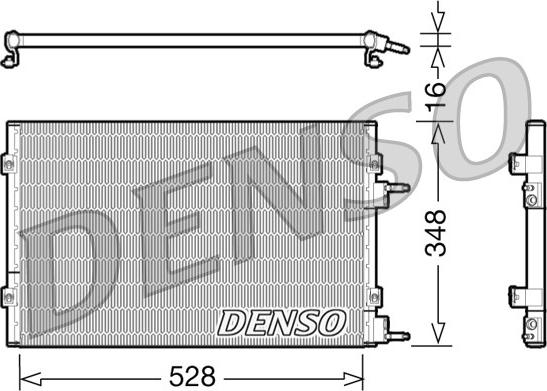 Denso DCN06003 - Condenser, air conditioning autospares.lv