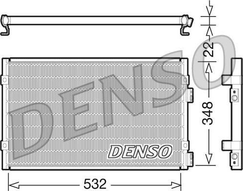 Denso DCN06002 - Condenser, air conditioning autospares.lv