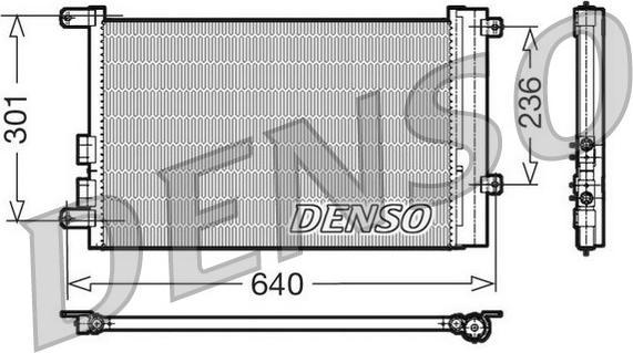 Denso DCN01016 - Condenser, air conditioning autospares.lv