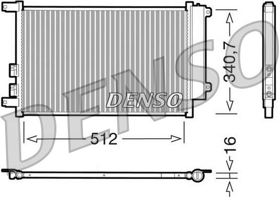 Denso DCN01010 - Condenser, air conditioning autospares.lv