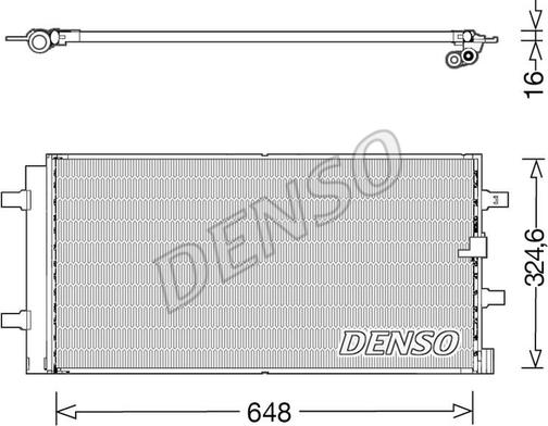 Denso DCN02044 - Condenser, air conditioning autospares.lv