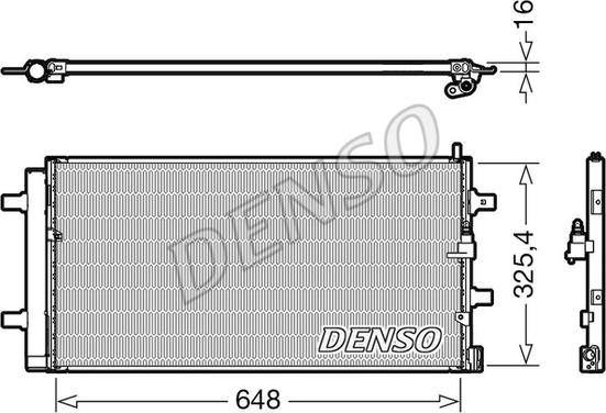 Denso DCN02040 - Condenser, air conditioning autospares.lv