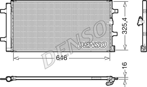 Denso DCN02041 - Condenser, air conditioning autospares.lv