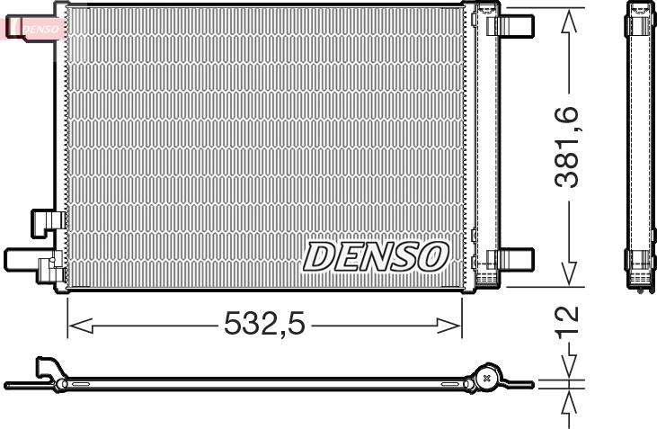 Denso DCN02048 - Condenser, air conditioning autospares.lv