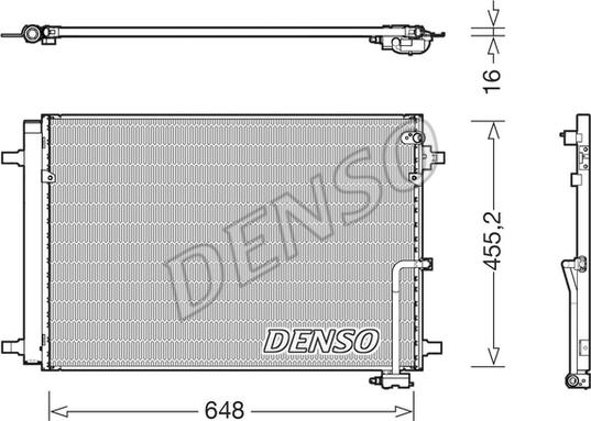Denso DCN02042 - Condenser, air conditioning autospares.lv