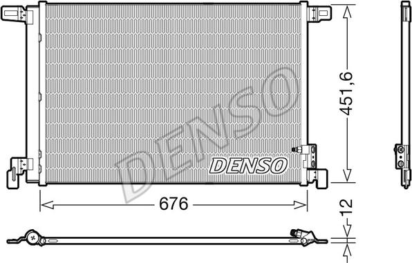 Denso DCN02008 - Condenser, air conditioning autospares.lv
