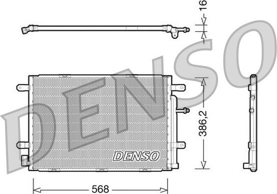 Denso DCN02019 - Condenser, air conditioning autospares.lv