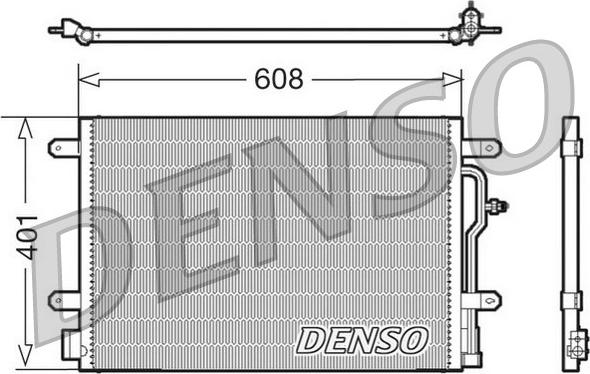 Denso DCN02011 - Condenser, air conditioning autospares.lv
