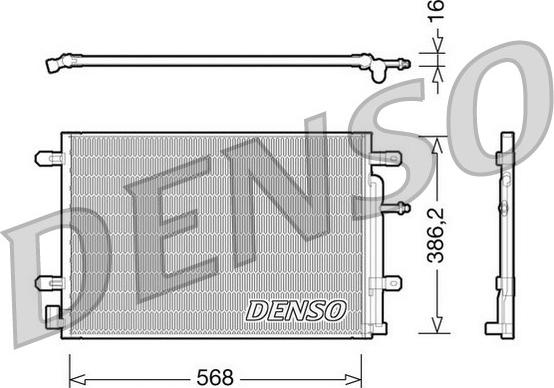 Denso DCN02018 - Condenser, air conditioning autospares.lv