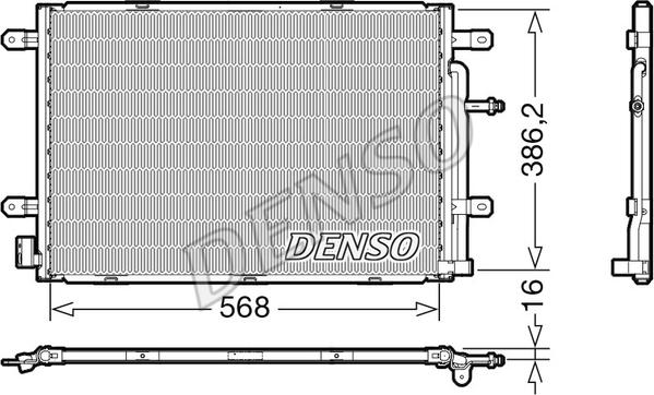 Denso DCN02039 - Condenser, air conditioning autospares.lv