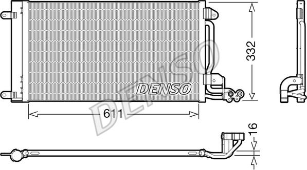 Denso DCN02034 - Condenser, air conditioning autospares.lv