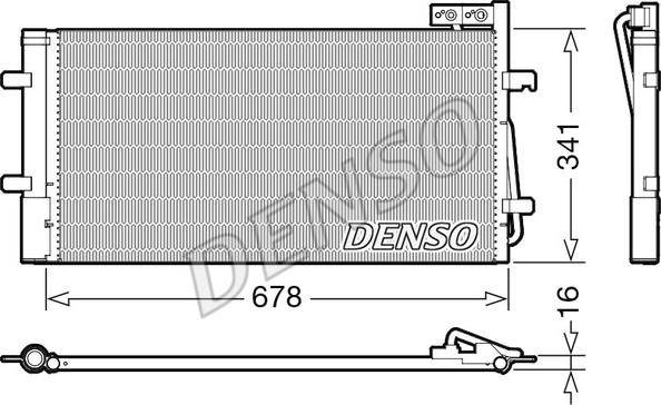 Denso DCN02035 - Condenser, air conditioning autospares.lv