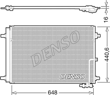 Denso DCN02022 - Condenser, air conditioning autospares.lv