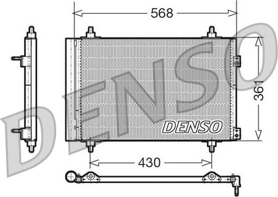 Denso DCN07008 - Condenser, air conditioning autospares.lv