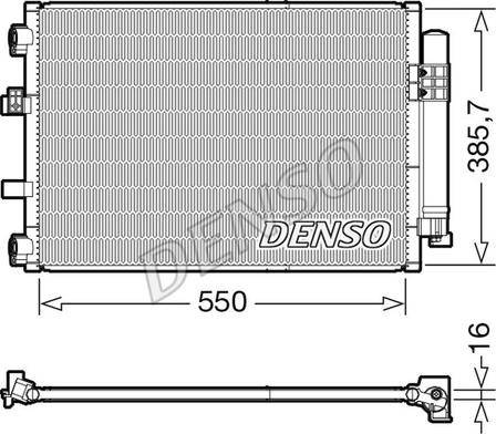 Denso DCN10043 - Condenser, air conditioning autospares.lv