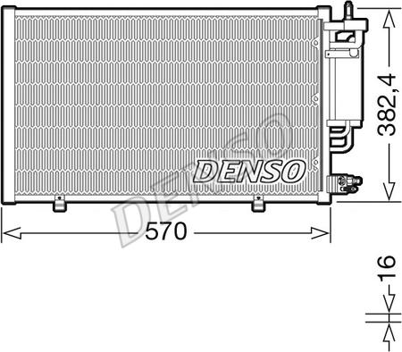 Denso DCN10051 - Condenser, air conditioning autospares.lv