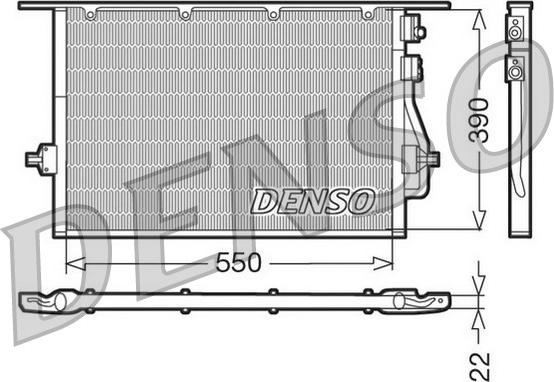 Denso DCN10014 - Condenser, air conditioning autospares.lv