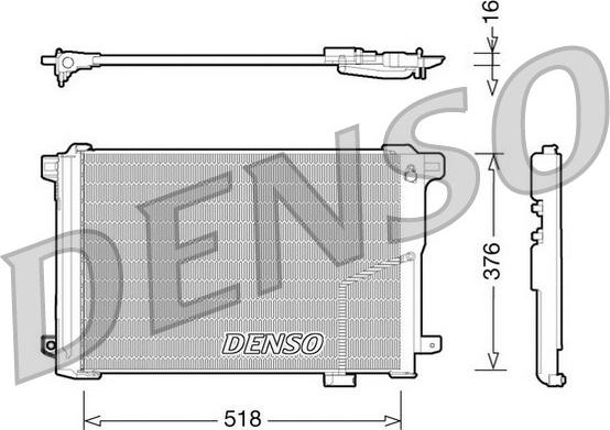 Denso DCN17005 - Condenser, air conditioning autospares.lv