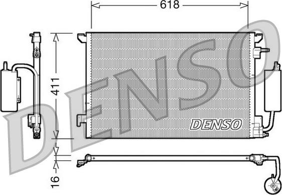 Denso DCN20035 - Condenser, air conditioning autospares.lv