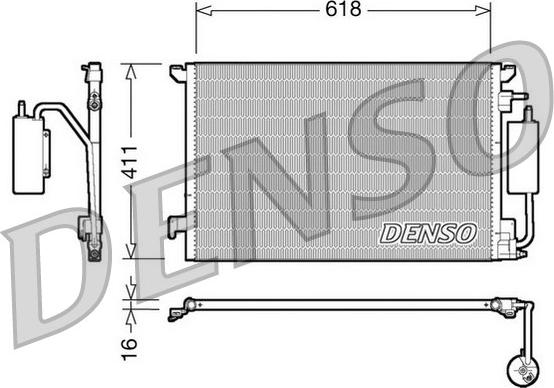 Denso DCN20028 - Condenser, air conditioning autospares.lv