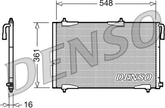 Denso DCN21002 - Condenser, air conditioning autospares.lv