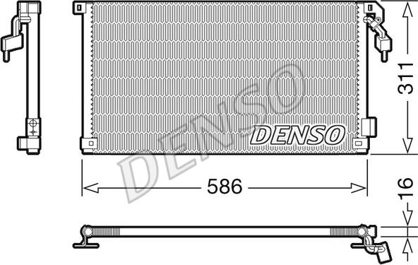 Denso DCN21012 - Condenser, air conditioning autospares.lv