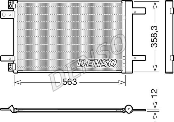 Denso DCN21032 - Condenser, air conditioning autospares.lv