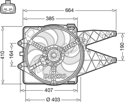 Denso DER09309 - Fan, radiator autospares.lv