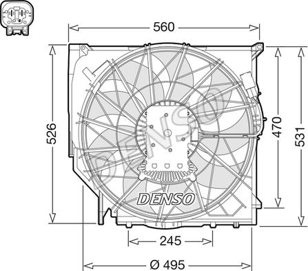 Denso DER05008 - Fan, radiator autospares.lv